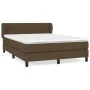 Box spring bed with dark brown fabric mattress 140x200 cm by vidaXL, Beds and slatted bases - Ref: Foro24-3126328, Price: 430...