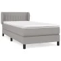 Box spring bed with light gray fabric mattress 100x200 cm by vidaXL, Beds and slatted bases - Ref: Foro24-3126381, Price: 333...