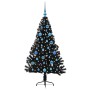 Árbol de Navidad Artificial Preiluminado Negro 150 cm PVC en Decoración Festiva y Estacional | Comprar online en Foru.es