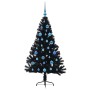 Árbol de Navidad Artificial Preiluminado Negro 150 cm PVC en Decoración Festiva y Estacional | Comprar online en Foru.es