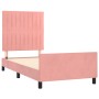 Estructura de cama con cabecero de terciopelo rosa 80x200 cm de vidaXL, Camas y somieres - Ref: Foro24-3125848, Precio: 146,6...