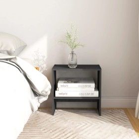 Mesitas de noche 2 uds madera maciza pino gris 40x30,5x40 cm de vidaXL, Mesitas de noche - Ref: Foro24-808058, Precio: 32,80 ...