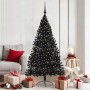 Árbol de Navidad Artificial Preiluminado Negro 180 cm PVC en Decoración Festiva y Estacional | Comprar online en Foru.es