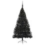 Árbol de Navidad Artificial Preiluminado Negro 180 cm PVC en Decoración Festiva y Estacional | Comprar online en Foru.es