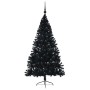 Árbol de Navidad Artificial Preiluminado Negro 180 cm PVC en Decoración Festiva y Estacional | Comprar online en Foru.es