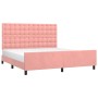 Estructura de cama con cabecero de terciopelo rosa 180x200 cm de vidaXL, Camas y somieres - Ref: Foro24-3126018, Precio: 217,...