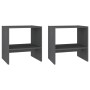 Mesitas de noche 2 uds madera maciza pino gris 40x30,5x40 cm de vidaXL, Mesitas de noche - Ref: Foro24-808058, Precio: 32,80 ...