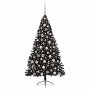 Árbol de Navidad Artificial Preiluminado Negro 180 cm PVC en Decoración Festiva y Estacional | Comprar online en Foru.es