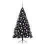 Árbol de Navidad Artificial Preiluminado Negro 180 cm PVC en Decoración Festiva y Estacional | Comprar online en Foru.es