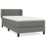Cama box spring con colchón tela gris oscuro 90x190 cm de vidaXL, Camas y somieres - Ref: Foro24-3126286, Precio: 321,35 €, D...