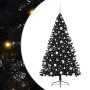 Árbol de Navidad Artificial Preiluminado Negro 180 cm PVC en Decoración Festiva y Estacional | Comprar online en Foru.es