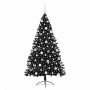 Árbol de Navidad Artificial Preiluminado Negro 180 cm PVC en Decoración Festiva y Estacional | Comprar online en Foru.es