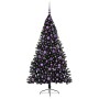 Árbol de Navidad Artificial Preiluminado Negro 180 cm PVC en Decoración Festiva y Estacional | Comprar online en Foru.es