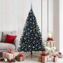 Árbol de Navidad Artificial Preiluminado Negro 180 cm PVC en Decoración Festiva y Estacional | Comprar online en Foru.es