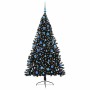 Árbol de Navidad Artificial Preiluminado Negro 180 cm PVC en Decoración Festiva y Estacional | Comprar online en Foru.es