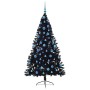 Árbol de Navidad Artificial Preiluminado Negro 180 cm PVC en Decoración Festiva y Estacional | Comprar online en Foru.es