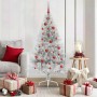 Árbol de Navidad Artificial Preiluminado Plateado 150 cm PET en Decoración Festiva y Estacional | Comprar online en Foru.es