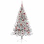 Árbol de Navidad Artificial Preiluminado Plateado 150 cm PET en Decoración Festiva y Estacional | Comprar online en Foru.es
