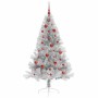 Árbol de Navidad Artificial Preiluminado Plateado 150 cm PET en Decoración Festiva y Estacional | Comprar online en Foru.es