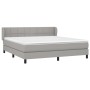 Cama box spring con colchón tela gris claro 160x200 cm de vidaXL, Camas y somieres - Ref: Foro24-3126253, Precio: 510,60 €, D...