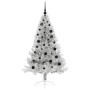Árbol de Navidad Artificial Preiluminado Plateado 150 cm PET en Decoración Festiva y Estacional | Comprar online en Foru.es