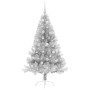 Árbol de Navidad Artificial Preiluminado Plateado 150 cm PET en Decoración Festiva y Estacional | Comprar online en Foru.es