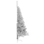 Árbol de Navidad Artificial Preiluminado Plateado 150 cm PET en Decoración Festiva y Estacional | Comprar online en Foru.es
