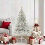 Árbol de Navidad Artificial Preiluminado Plateado 150 cm PET en Decoración Festiva y Estacional | Comprar online en Foru.es