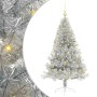 Árbol de Navidad Artificial Preiluminado Plateado 150 cm PET en Decoración Festiva y Estacional | Comprar online en Foru.es