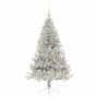 Árbol de Navidad Artificial Preiluminado Plateado 150 cm PET en Decoración Festiva y Estacional | Comprar online en Foru.es