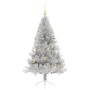 Árbol de Navidad Artificial Preiluminado Plateado 150 cm PET en Decoración Festiva y Estacional | Comprar online en Foru.es