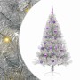 Árbol de Navidad Artificial Preiluminado Plateado 150 cm PET en Decoración Festiva y Estacional | Comprar online en Foru.es