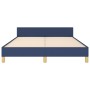 Estructura de cama con cabecero de tela azul 140x190 cm de vidaXL, Camas y somieres - Ref: Foro24-3125136, Precio: 246,91 €, ...