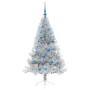 Árbol de Navidad Artificial Preiluminado Plateado 150 cm PET en Decoración Festiva y Estacional | Comprar online en Foru.es