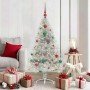Árbol de Navidad Artificial Preiluminado Plateado 150 cm PET en Decoración Festiva y Estacional | Comprar online en Foru.es