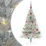 Árbol de Navidad Artificial Preiluminado Plateado 150 cm PET en Decoración Festiva y Estacional | Comprar online en Foru.es