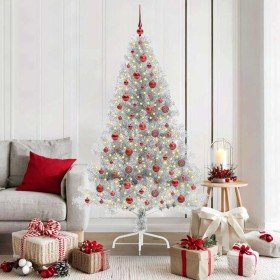 Árbol de Navidad Artificial Preiluminado Plateado 180 cm PET en Decoración Festiva y Estacional | Comprar online en Foru.es