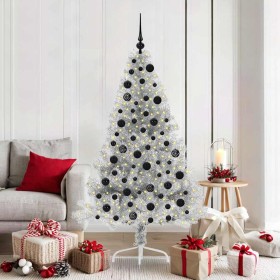 Árbol de Navidad Artificial Preiluminado Plateado 180 cm PET en Decoración Festiva y Estacional | Comprar online en Foru.es