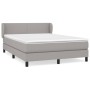 Cama box spring con colchón tela gris claro 140x190 cm de vidaXL, Camas y somieres - Ref: Foro24-3126077, Precio: 469,09 €, D...