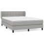 Cama box spring con colchón tela gris claro 140x200 cm de vidaXL, Camas y somieres - Ref: Foro24-3126245, Precio: 448,58 €, D...