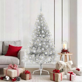 Árbol de Navidad Artificial Preiluminado Plateado 180 cm PET en Decoración Festiva y Estacional | Comprar online en Foru.es