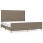 Estructura de cama con cabecero de tela gris taupe 180x200 cm de vidaXL, Camas y somieres - Ref: Foro24-3125077, Precio: 230,...