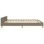 Bed frame with headboard in taupe gray fabric 180x200 cm by vidaXL, Beds and slatted bases - Ref: Foro24-3125077, Price: 249,...