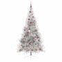 Árbol de Navidad Artificial Preiluminado Plateado 210 cm PET en Decoración Festiva y Estacional | Comprar online en Foru.es
