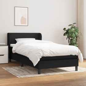 Cama box spring con colchón tela negro 80x200 cm de vidaXL, Camas y somieres - Ref: Foro24-3126119, Precio: 278,64 €, Descuen...