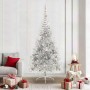 Árbol de Navidad Artificial Preiluminado Plateado 210 cm PET en Decoración Festiva y Estacional | Comprar online en Foru.es