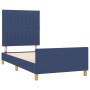 Estructura de cama con cabecero de tela azul 90x190 cm de vidaXL, Camas y somieres - Ref: Foro24-3125185, Precio: 150,26 €, D...