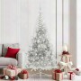 Árbol de Navidad Artificial Preiluminado Plateado 210 cm PET en Decoración Festiva y Estacional | Comprar online en Foru.es