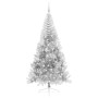 Árbol de Navidad Artificial Preiluminado Plateado 210 cm PET en Decoración Festiva y Estacional | Comprar online en Foru.es