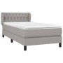 Cama box spring con colchón tela gris claro 90x190 cm de vidaXL, Camas y somieres - Ref: Foro24-3126445, Precio: 316,56 €, De...